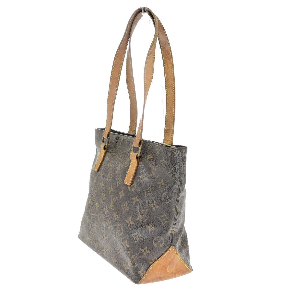 LOUIS VUITTON Cabas Piano Shoulder Bag Monogram Leather Brown M51148 65SJ615