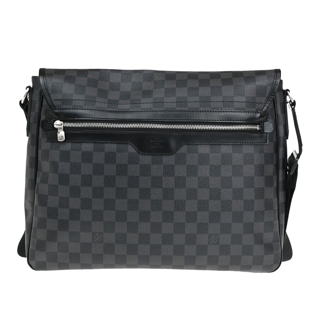 LOUIS VUITTON Daniel MM Shoulder Bag Damier Graphite Leather BK N58029 12YE469