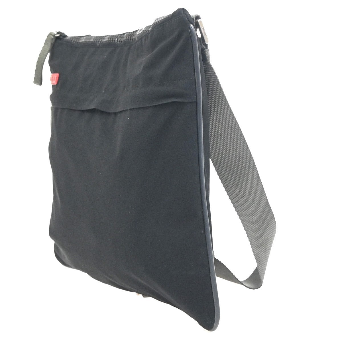 PRADA Logo Sport Line Shoulder Crossbody Bag Nylon Canvas Black SHW 65ZA344