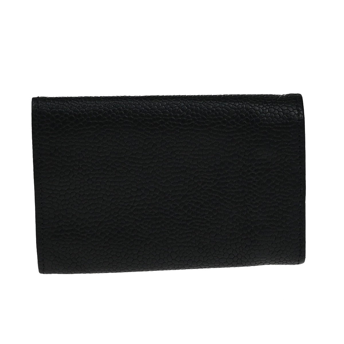 CHANEL 6 Hooks Key Case Bifold Grained Calfskin Leather Black Vintage 62RF466