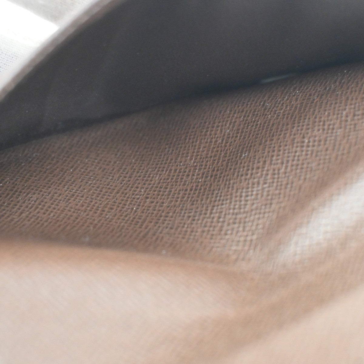 LOUIS VUITTON Agenda Poche Cover Damier Ebene Leather Brown Spain R20703 66KC966