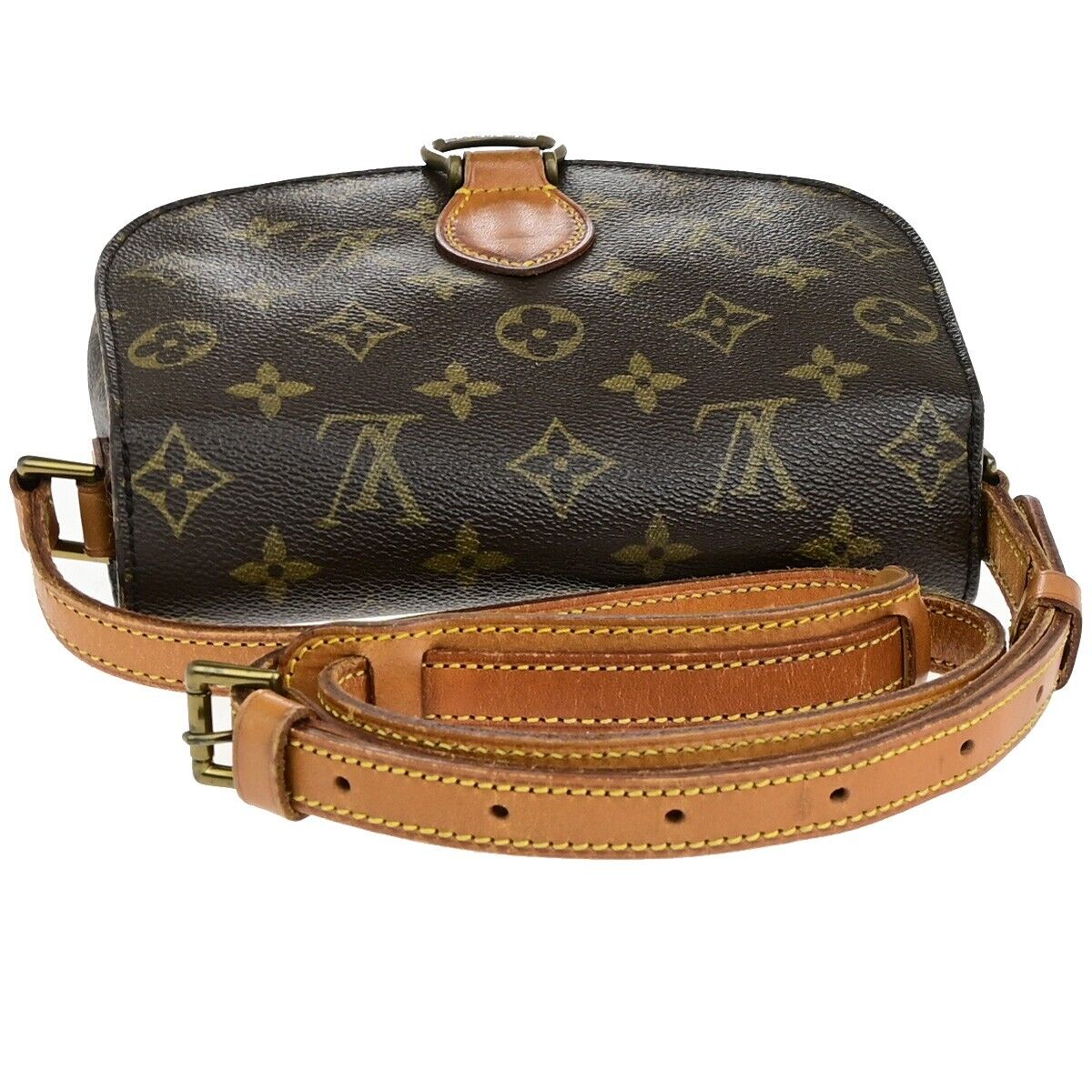 LOUIS VUITTON Saint Cloud MM Shoulder Bag Monogram Leather Brown M51243 35ED021