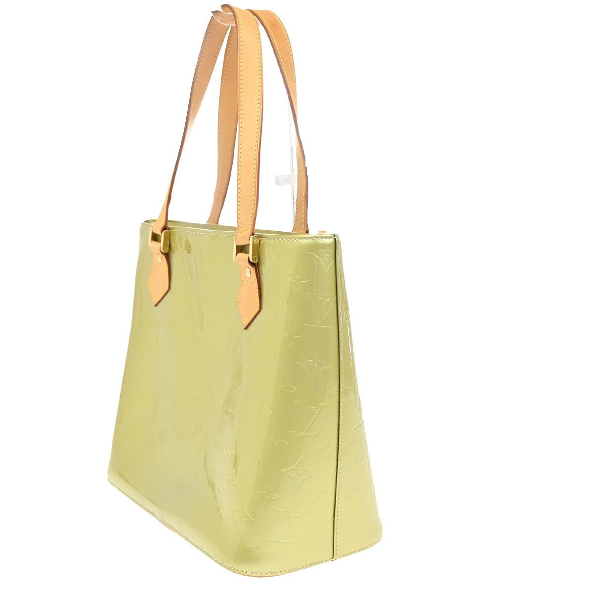 LOUIS VUITTON Monogram Vernis Houston Gris Hand Bag Green Spain M91053 31CA087