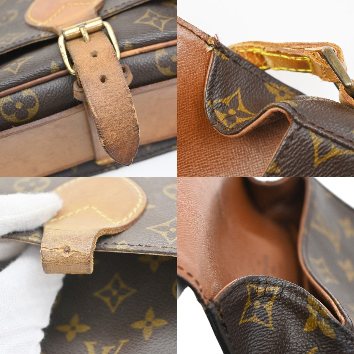 LOUIS VUITTON Cartouchiere GM Shoulder Bag Monogram Leather Brown M51252 62CA544