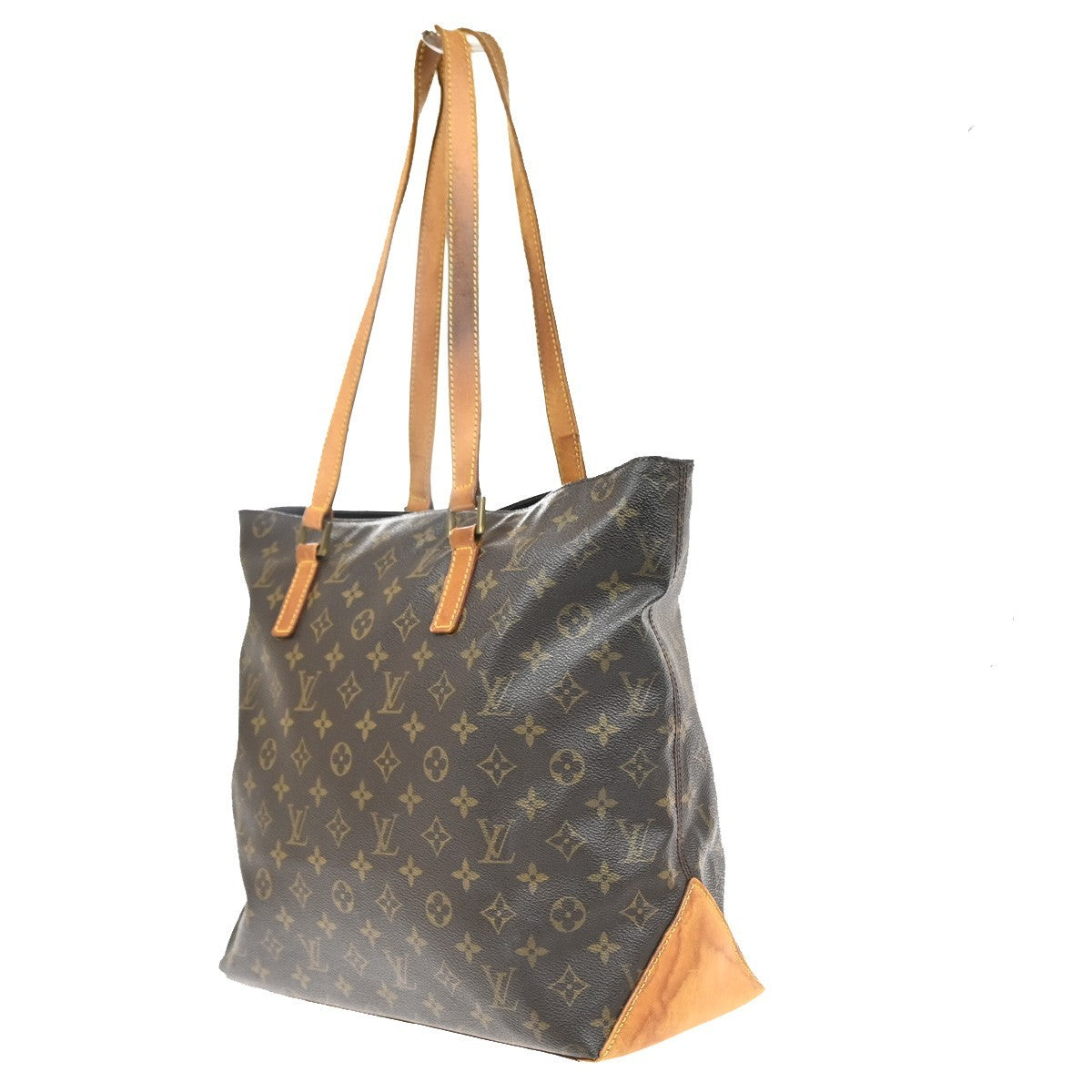 LOUIS VUITTON Cabas Mezzo Shoulder Bag Monogram Leather Brown M51151 34YJ152