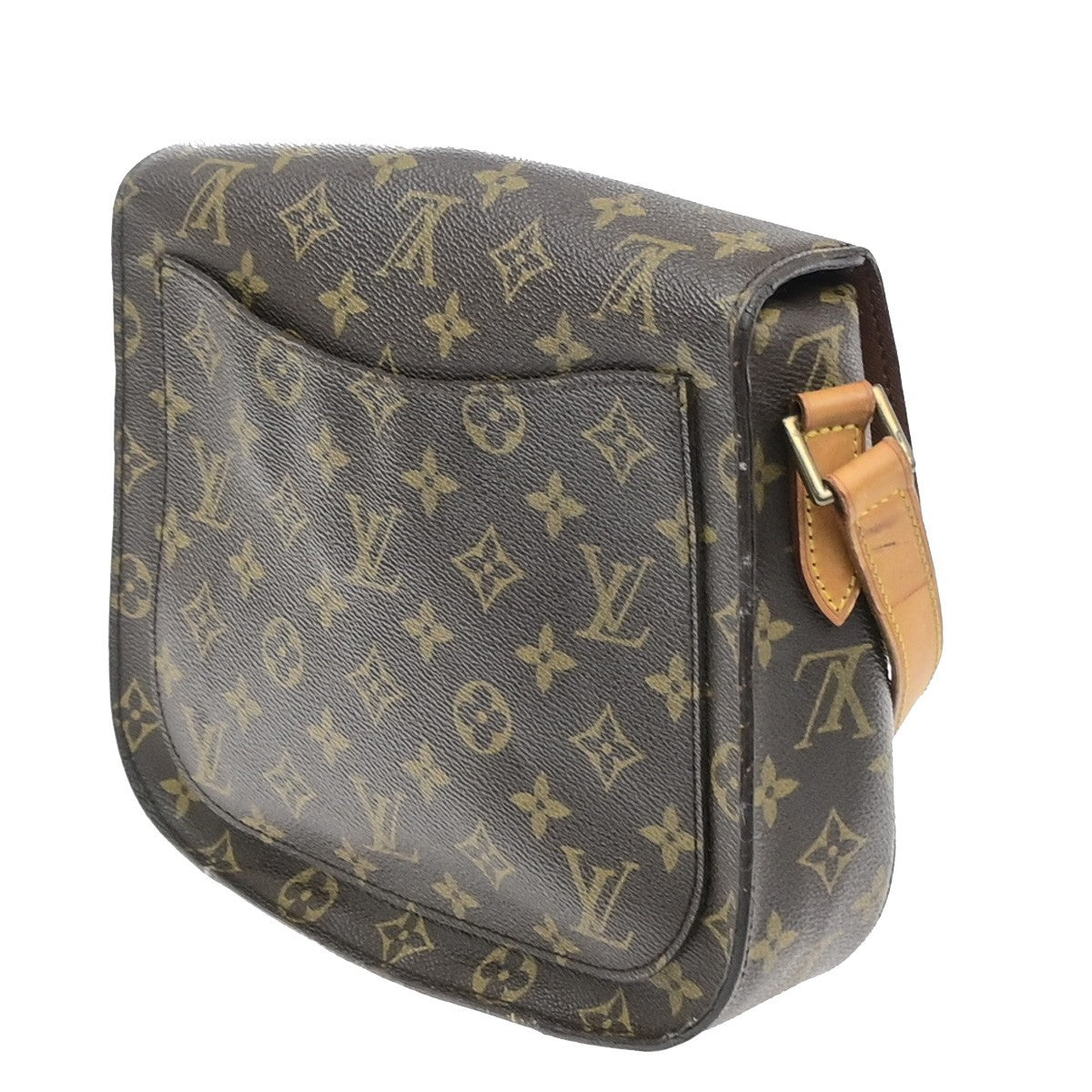 LOUIS VUITTON Saint Cloud GM Shoulder Bag Monogram Leather Brown M51242 34MA698