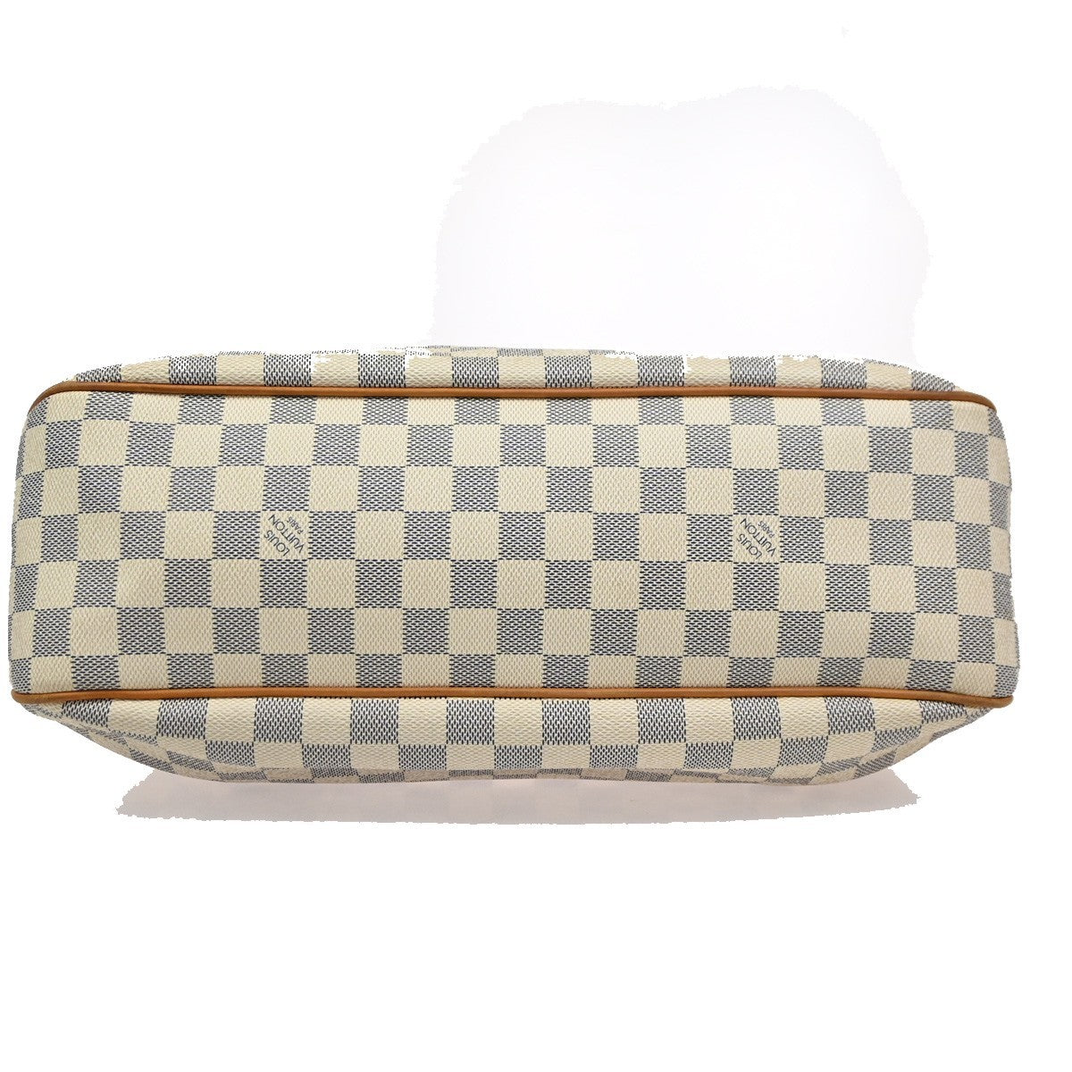 LOUIS VUITTON Siracusa MM Shoulder Bag Damier Azur Leather White N41112 95KB763