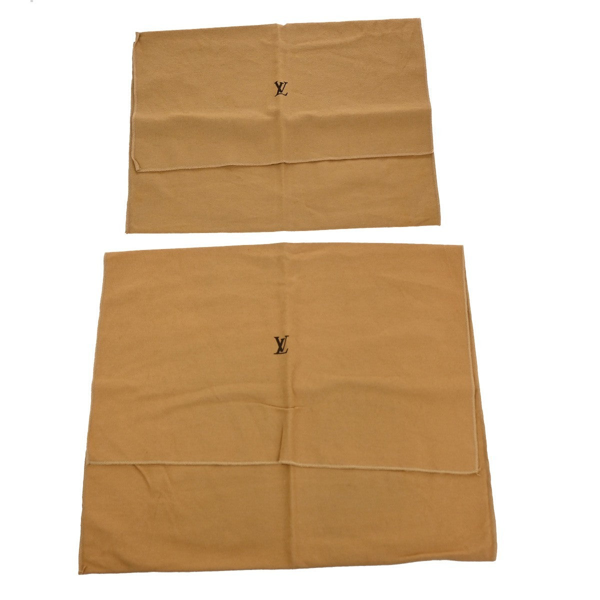 LOUIS VUITTON Logo 10 Set Dust Bag Drawstring Canvas Cotton Beige Brown 03KB838
