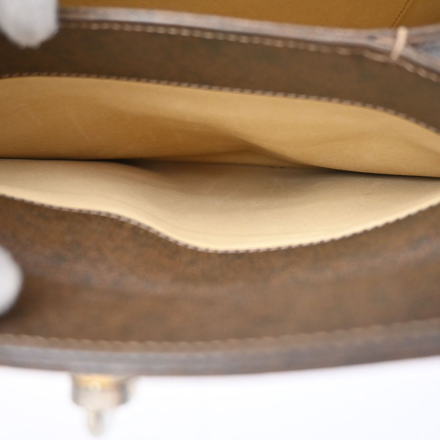 GUCCI Logo Shoulder Hand Bag Turn Lock Leather Brown GHW Italy 35KD066