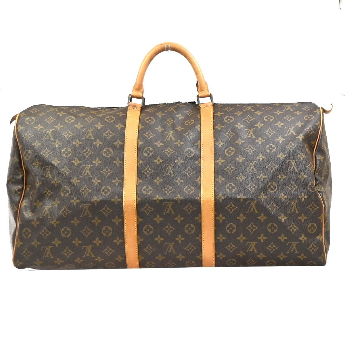LOUIS VUITTON Keepall 60 Travel Hand Bag Monogram Leather Brown M41422 75CA806