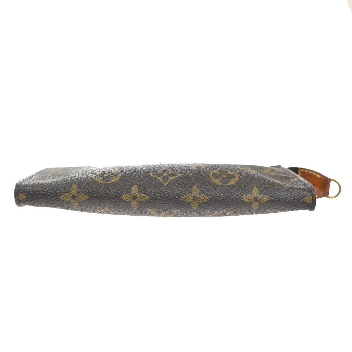 LOUIS VUITTON LV Logo Bucket GM Pouch Bag Monogram Leather Brown GHW 09KP585