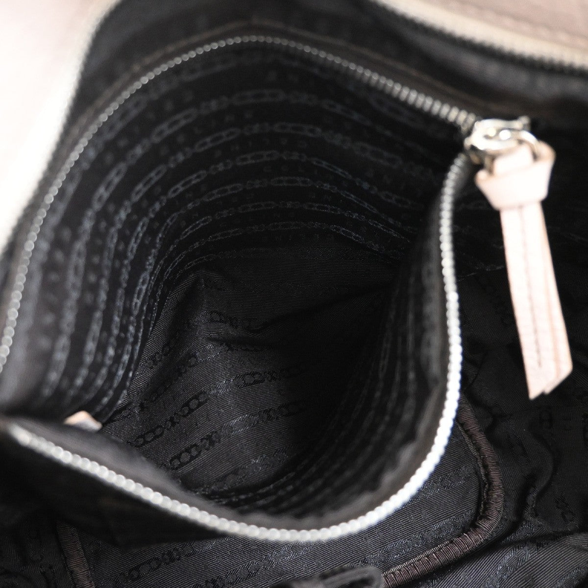 CELINE Logo Bittersweet Shoulder Hand Bag Leather Light Pink SHW 34YH958