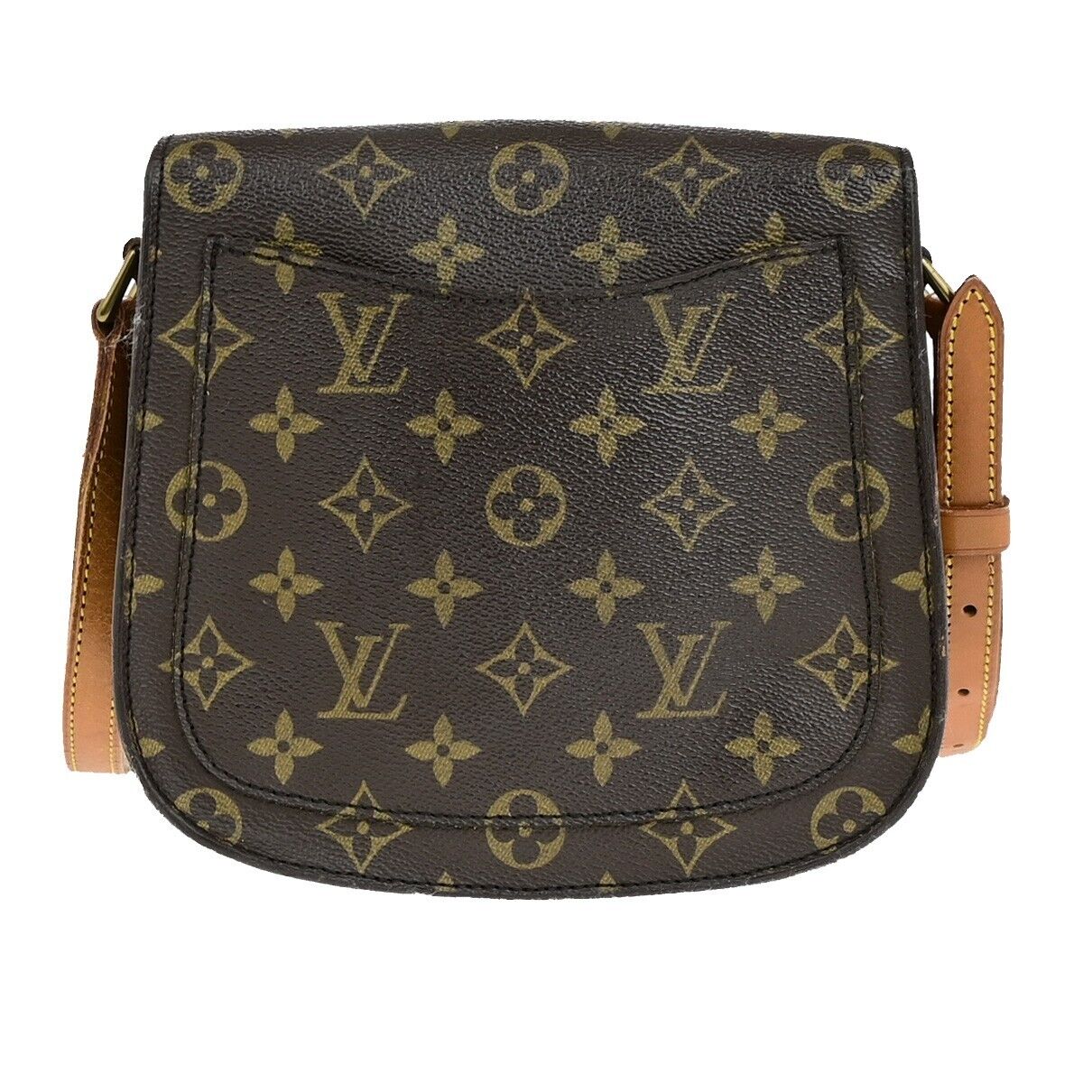 LOUIS VUITTON Saint Cloud MM Shoulder Bag Monogram Leather Brown M51243 35ED021