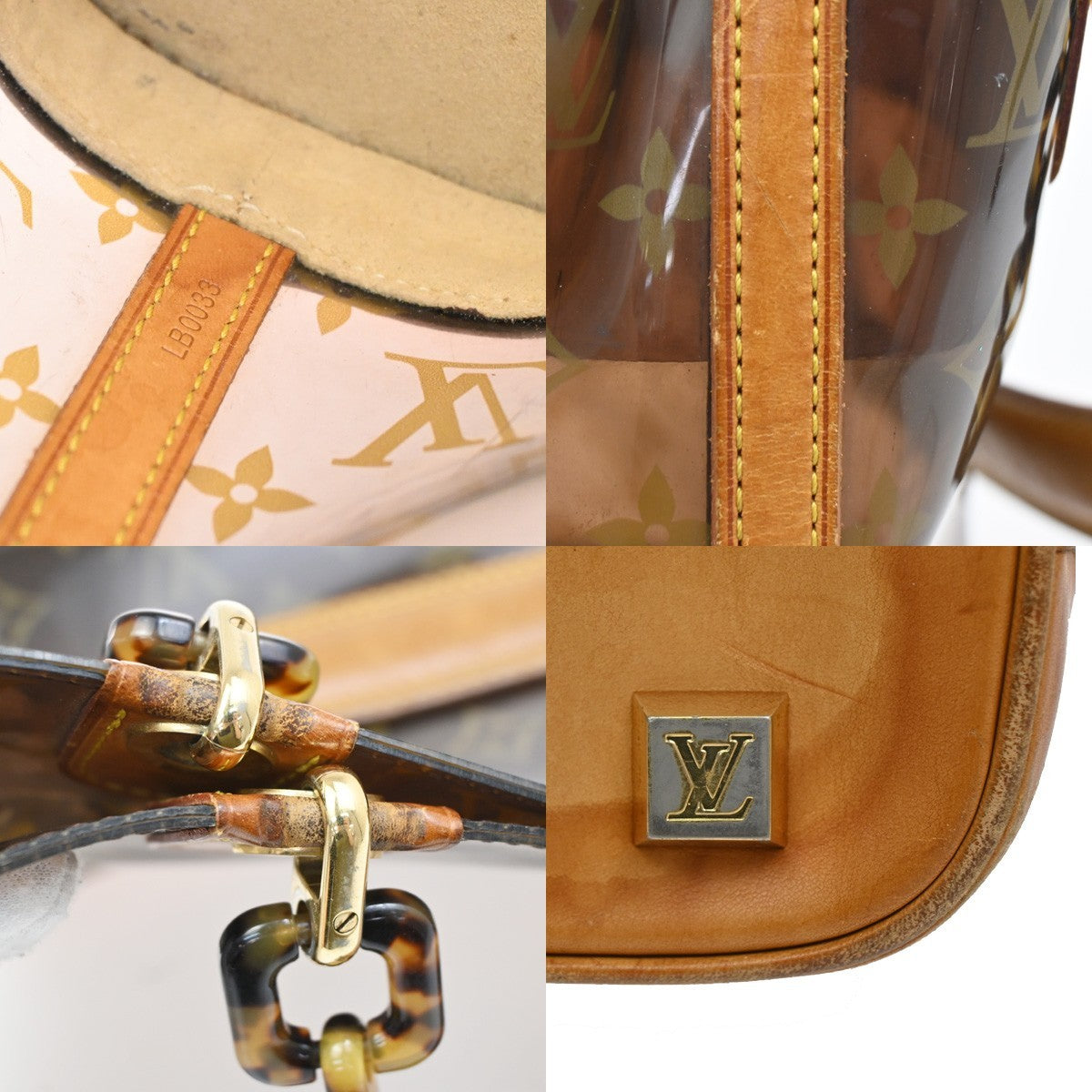 LOUIS VUITTON Cabas Ambre PM Chain Shoulder Bag Monogram Vinyl BN M92502 72KP041