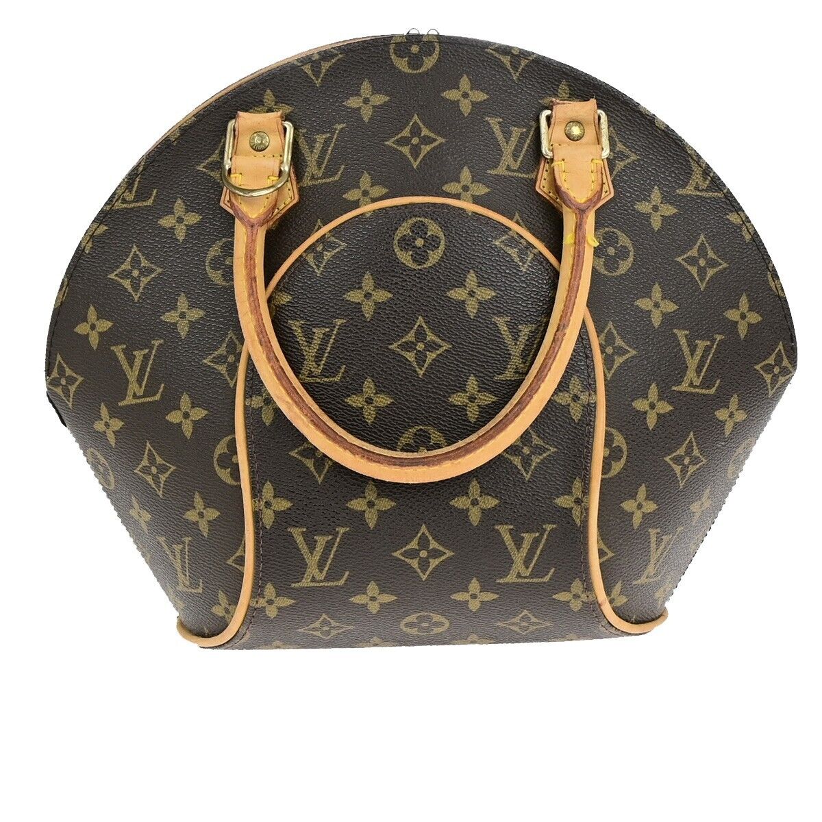 LOUIS VUITTON LV Logo Ellipse PM Hand Bag Monogram Leather Brown M51127 80EC994