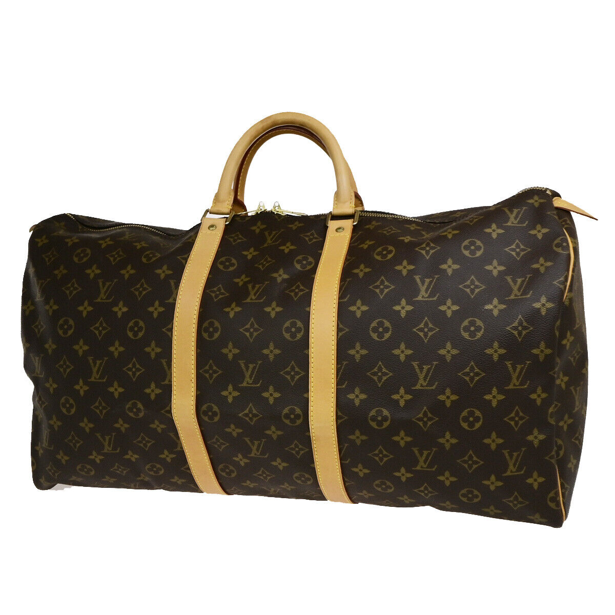 LOUIS VUITTON Keepall 55 Travel Hand Bag Monogram Leather Brown M41424 20RK831