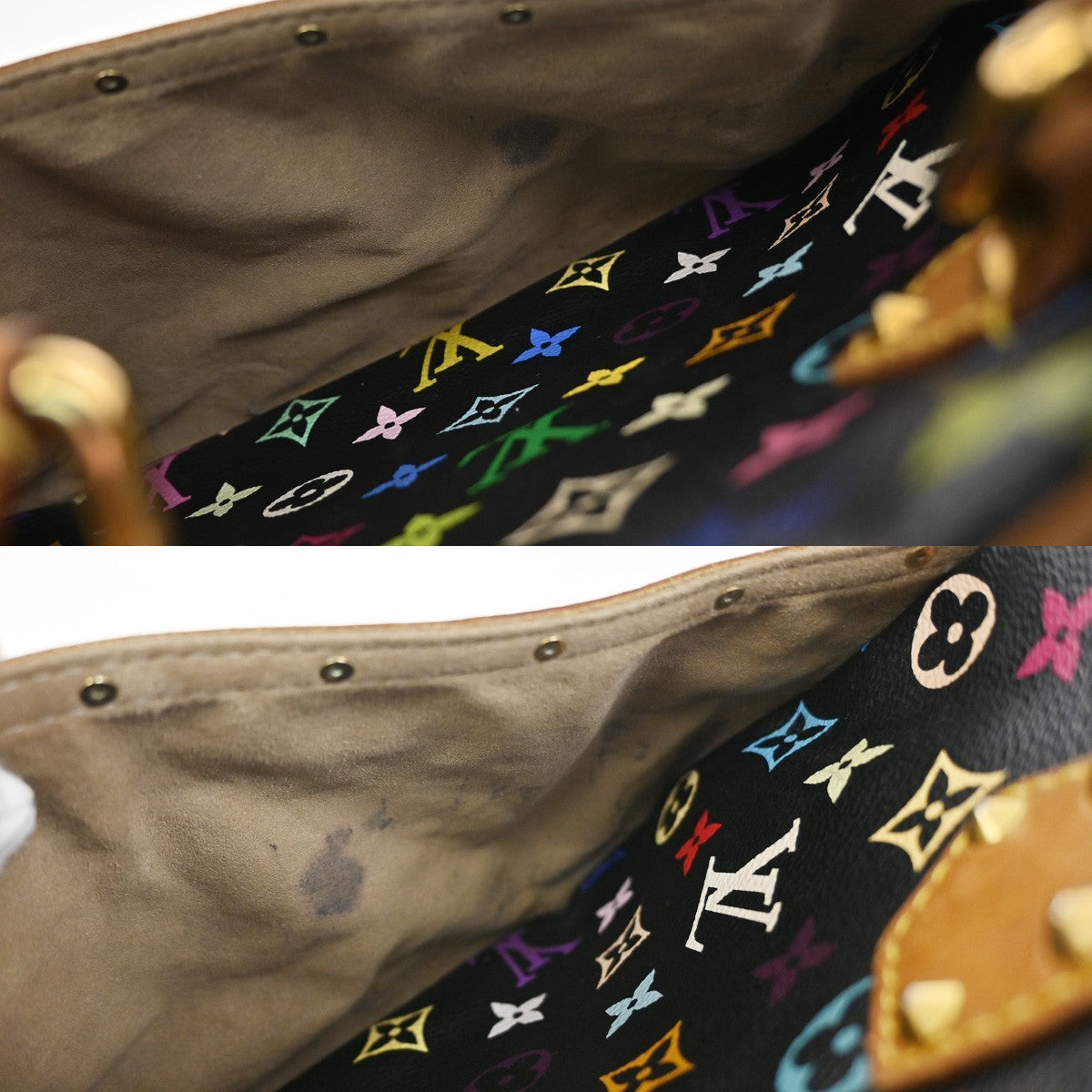 LOUIS VUITTON Trouville Hand Bag Monogram Multi Leather Black M92662 93YJ045