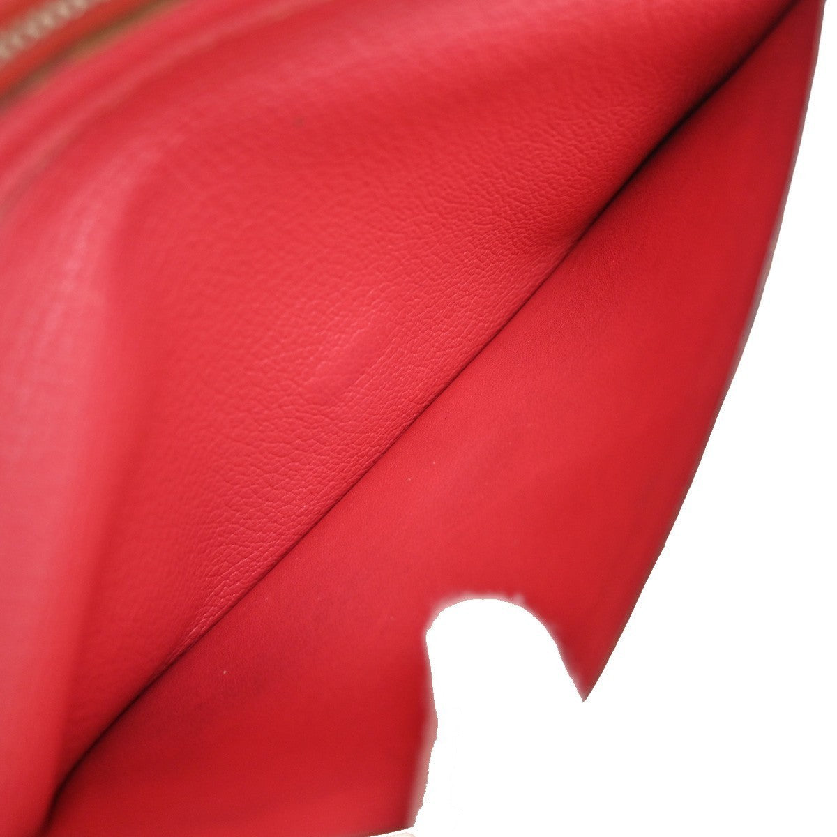 HERMES Logo Bearn Long Bifold Wallet Chevre Leather Pink France 61KP048