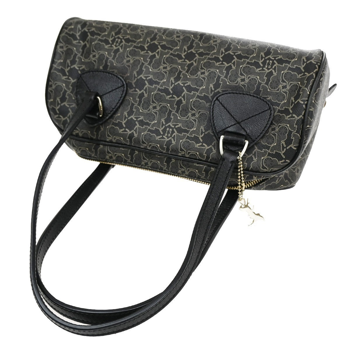 CELINE Horse Carriage Shoulder Hand Bag PVC Leather Black GHW 62CA402