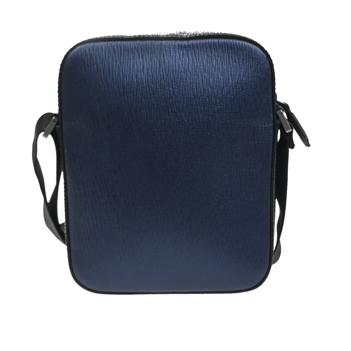 SALVATORE FERRAGAMO Logo Crossbody Shoulder Bag Leather Navy Blue Italy 38YJ125