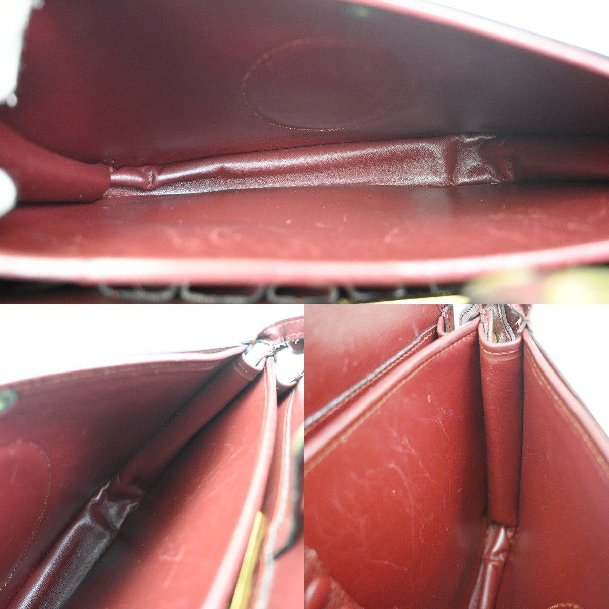 MUST DE CARTIER 2C Logo Shoulder Bag Leather Red GHW ITtaly 02KP168
