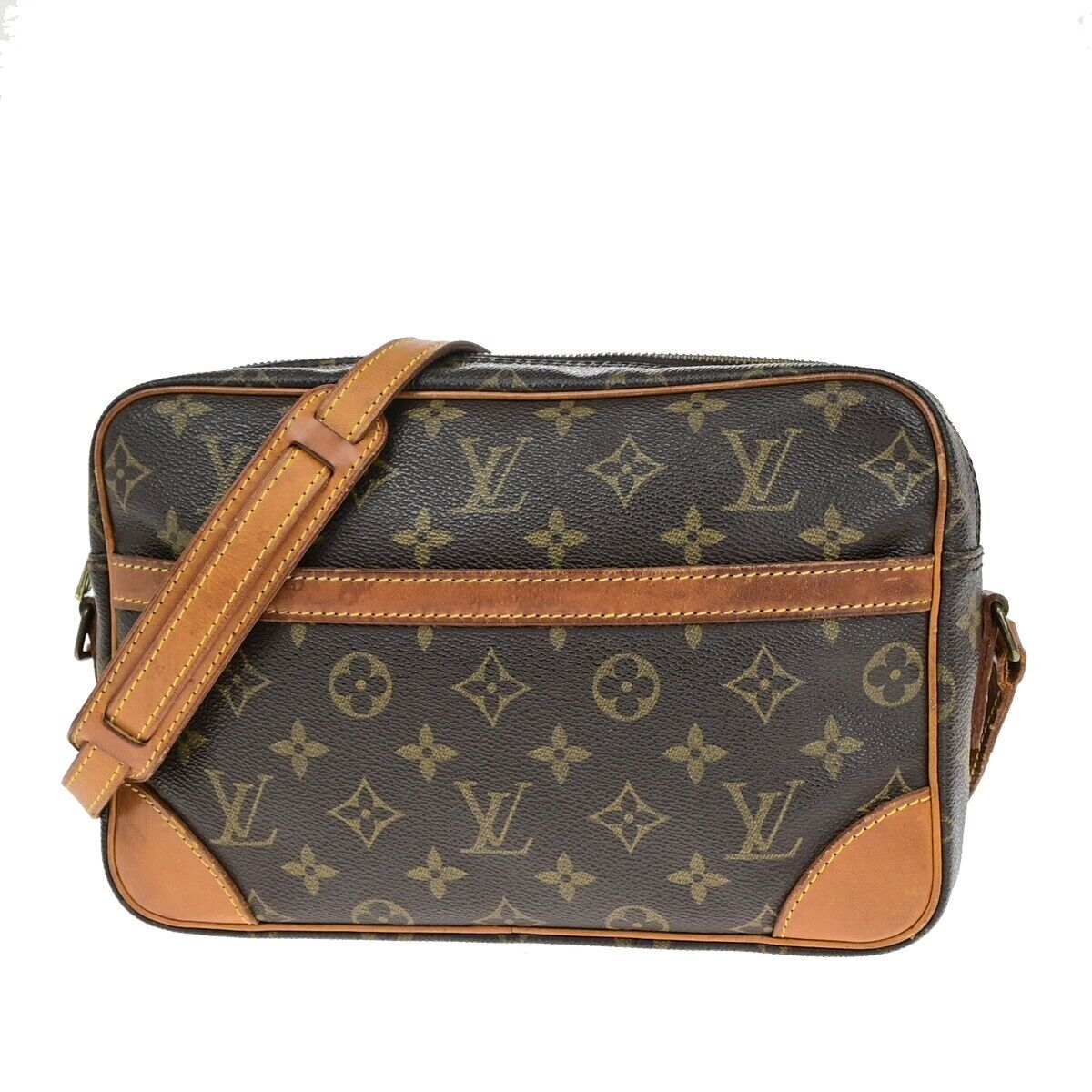 LOUIS VUITTON Trocadero 27 Shoulder Bag Monogram Leather Brown M51274 30EB146