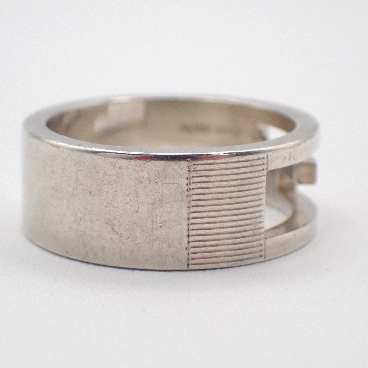 GUCCI G Logo Ring Silver 925 Size JP16 US8 Italy Accessory Italy 09KD093