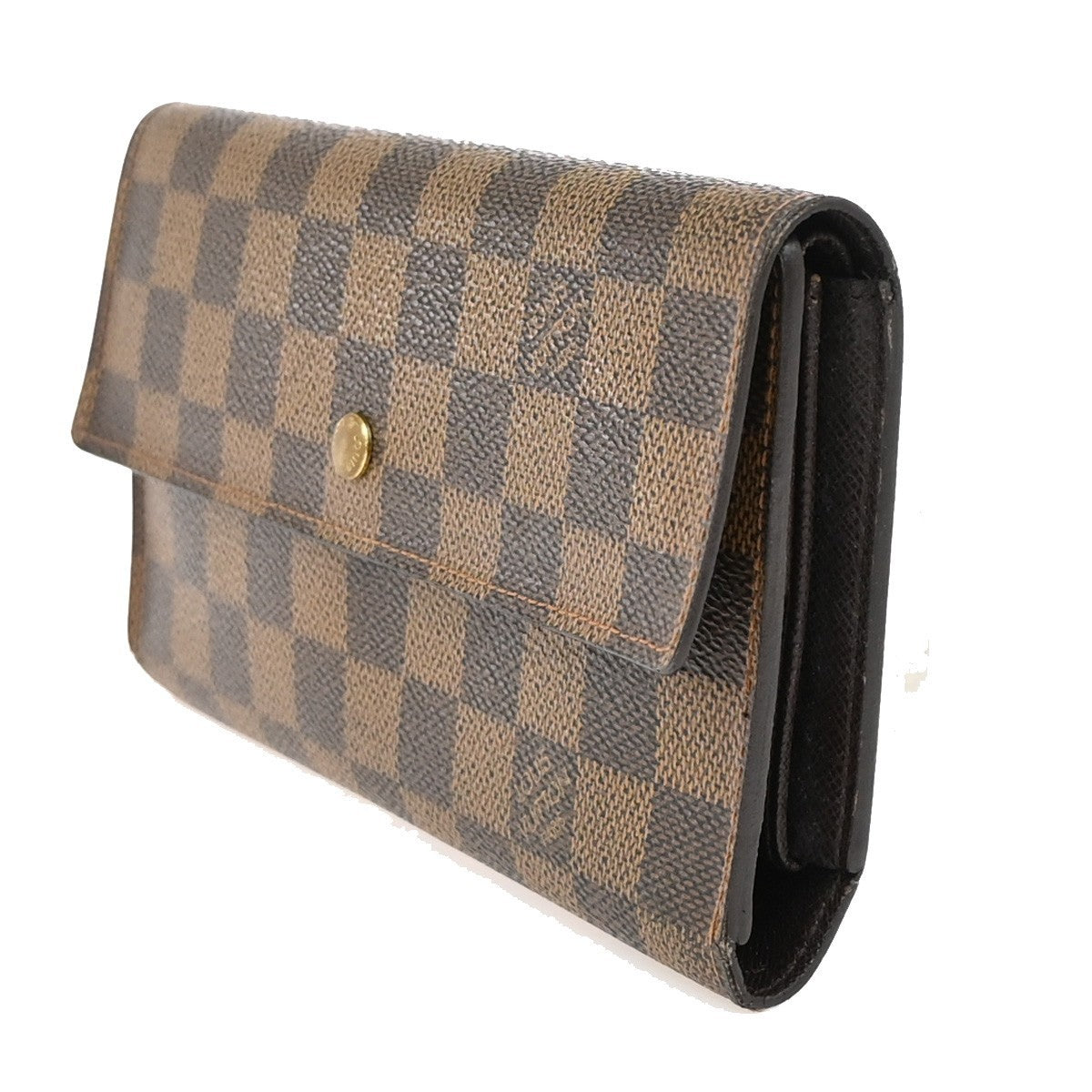LOUIS VUITTON International Trifold Wallet Damier Leather Brown N61215 02KP147