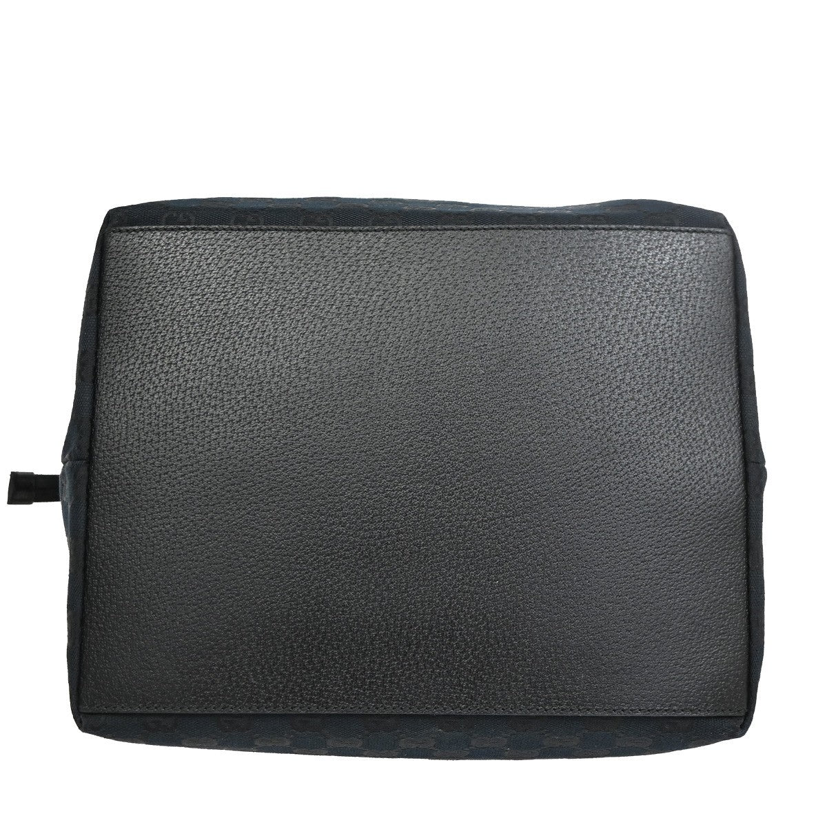GUCCI web stripe Sherry Line Shoulder Tote Bag Leather Canvas Black SHW 77TA688
