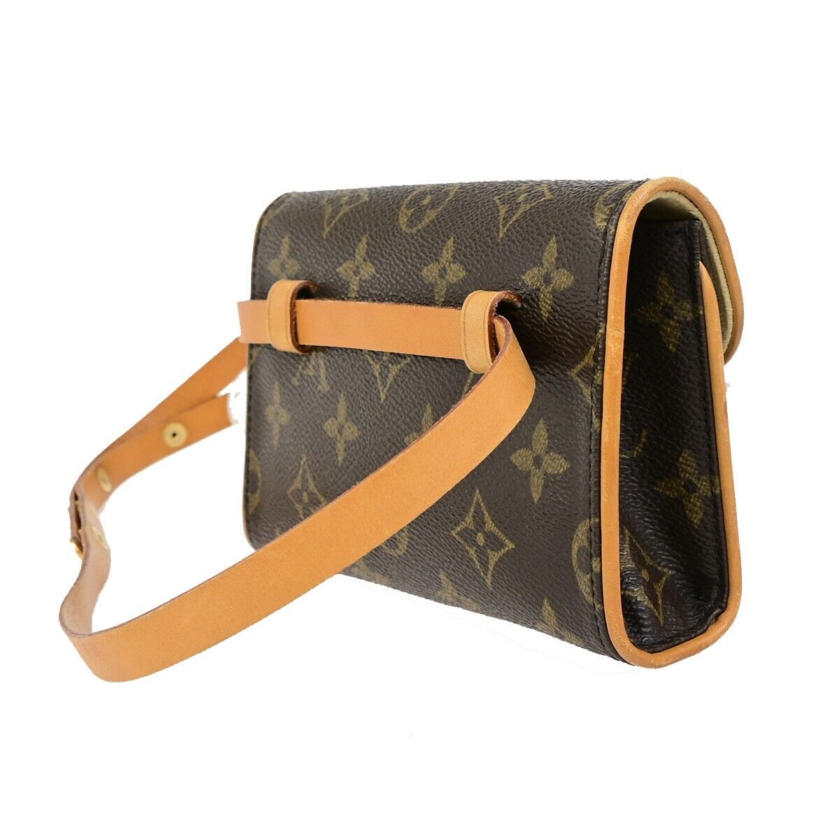 LOUIS VUITTON Pochette Florentine Bum Bag Monogram Leather Brown M51855 80FB261