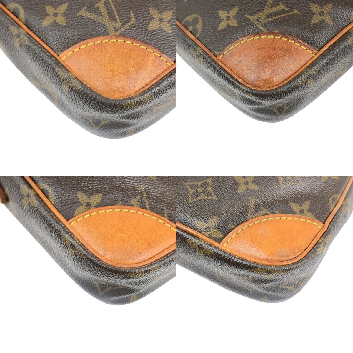 LOUIS VUITTON Danube Shoulder Bag Monogram Leather Brown France M45266 33EC685
