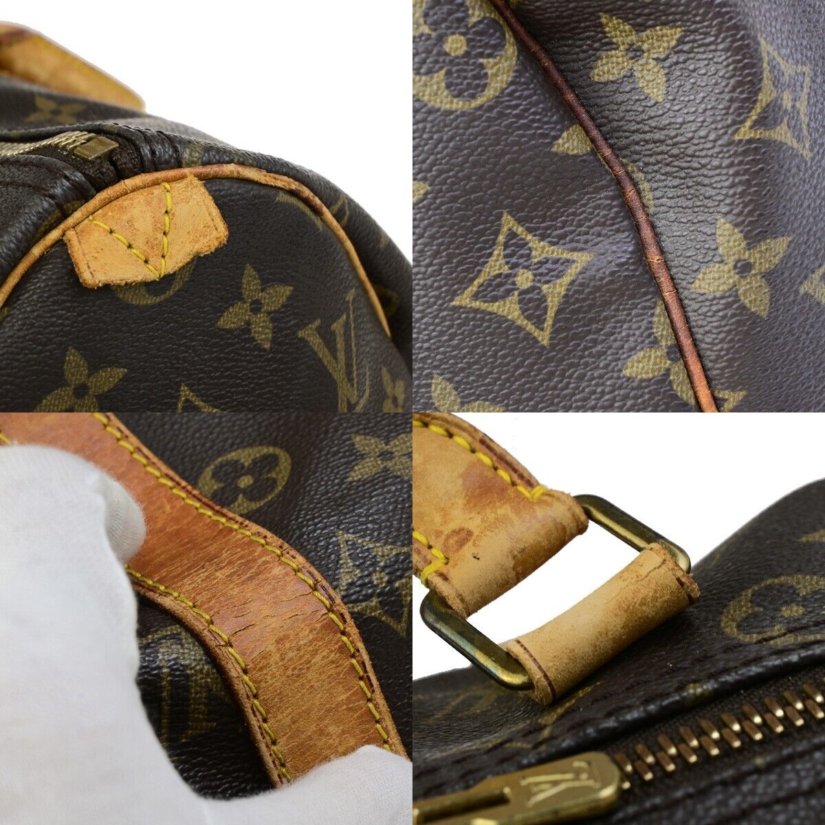 LOUIS VUITTON Keepall 45 Travel Hand Bag Monogram Leather Brown M41428 62ED183