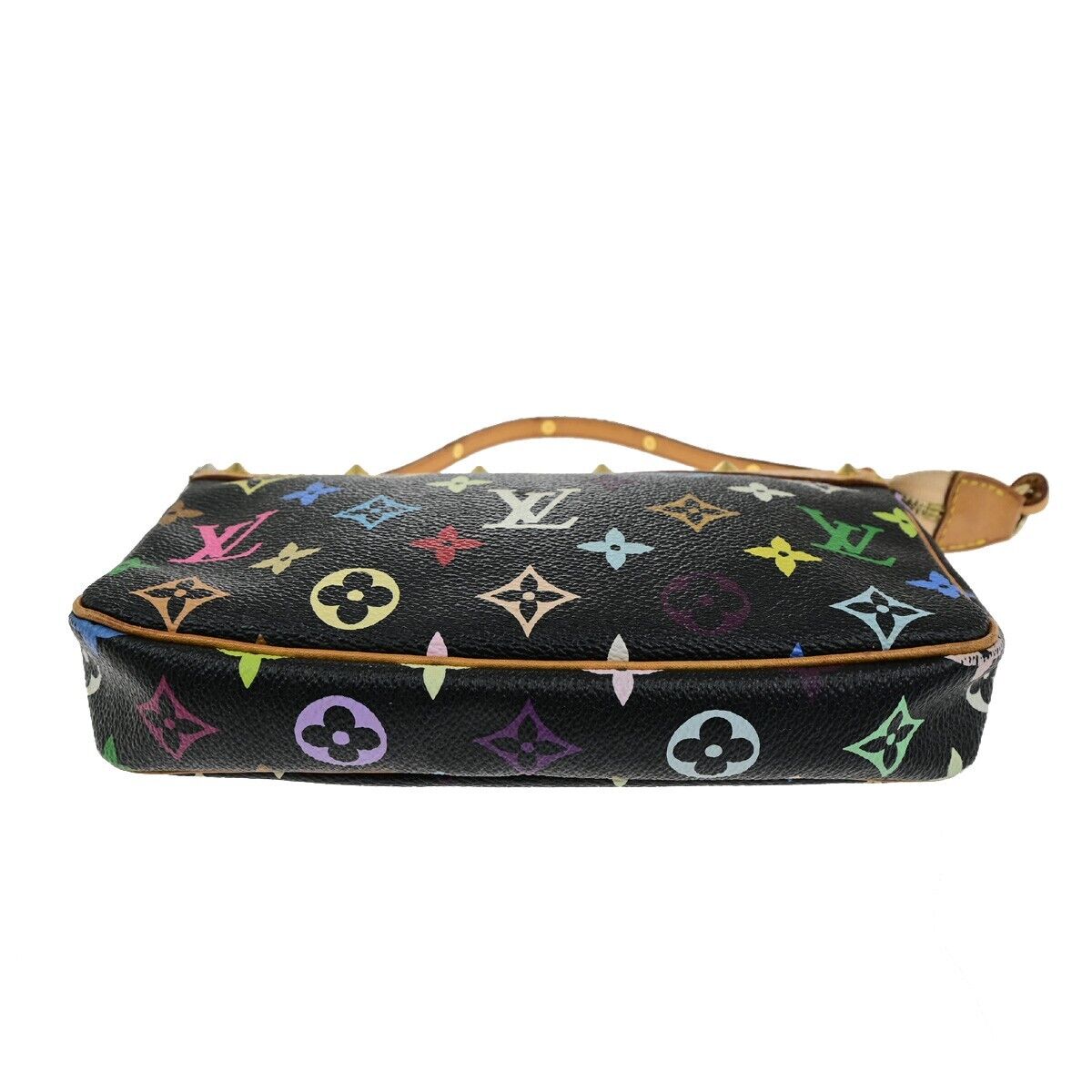 LOUIS VUITTON Pochette Accessoires Hand Bag Monogram Multi Black M92648 55ED447