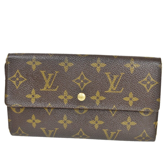 LOUIS VUITTON International Long Trifold Wallet Monogram Brown M61215 05YB794