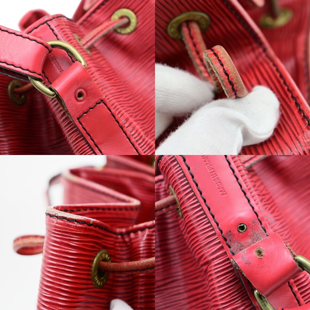 LOUIS VUITTON Noe GM LV Drawstring Shoulder Bag Epi Leather Red M44007 30ED947