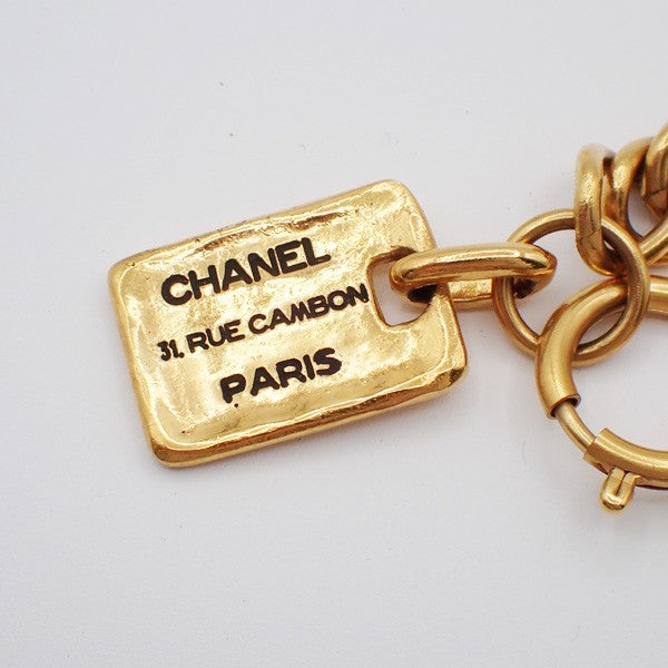 CHANEL Logo 31 Rue Cambon Chain Bracelet Bangle Charm GHW France 70RL874