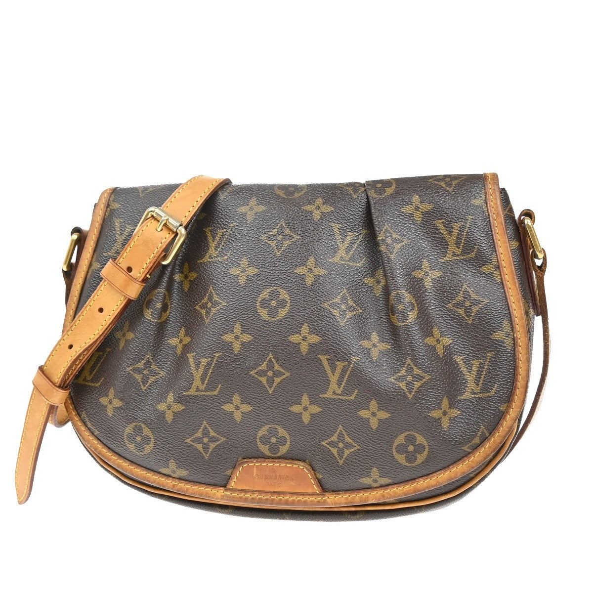 LOUIS VUITTON Menilmontant PM Shoulder Bag Monogram Leather BN M40474 72KB385