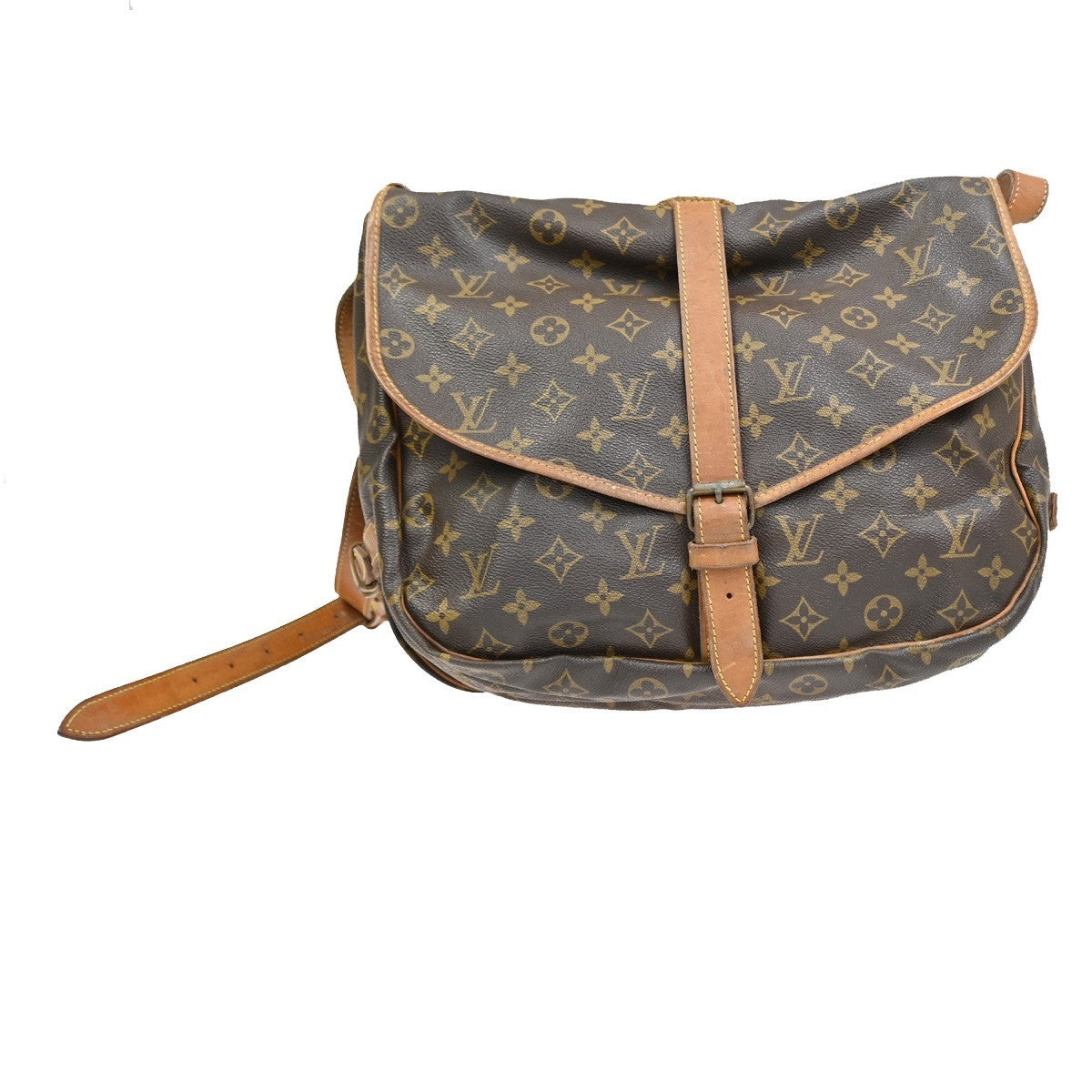 LOUIS VUITTON Saumur 35 Shoulder Bag Monogram Leather BN France M42254 39SA068