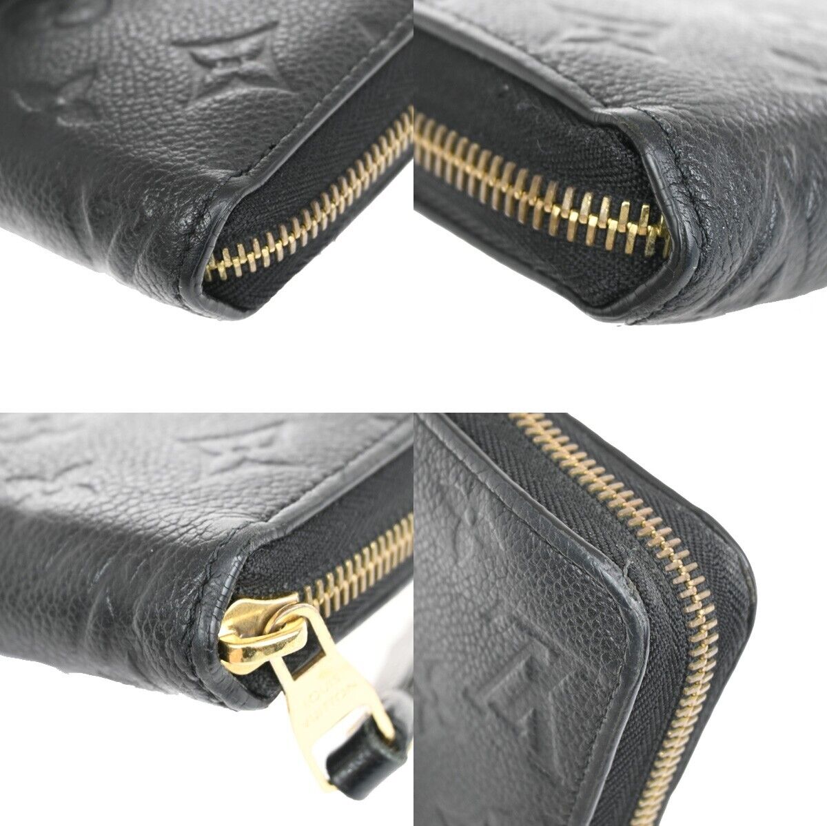 LOUIS VUITTON LV Zippy Long Wallet Monogram Empreinte Balck M93435 32FA522