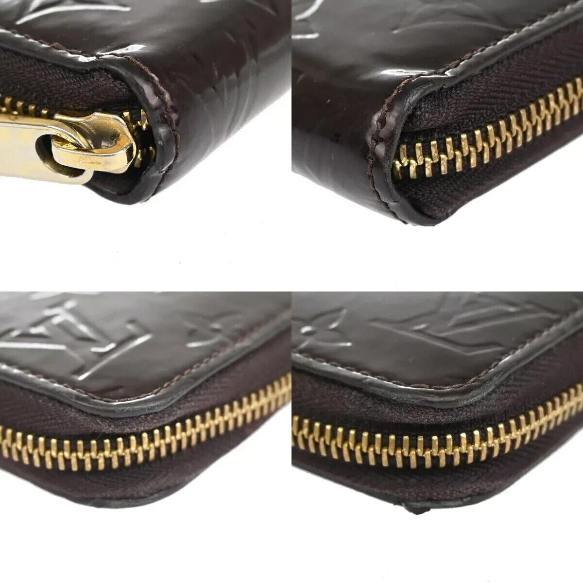 LOUIS VUITTON Zippy Long Wallet Monogram Vernis Leather Amarante M93522 63GA192