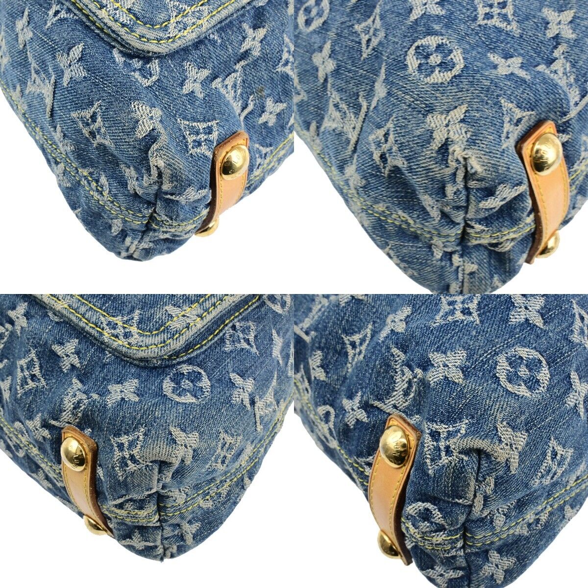 LOUIS VUITTON Buggy GM Shoulder Bag Monogram Denim Leather Blue M95048 25SJ587