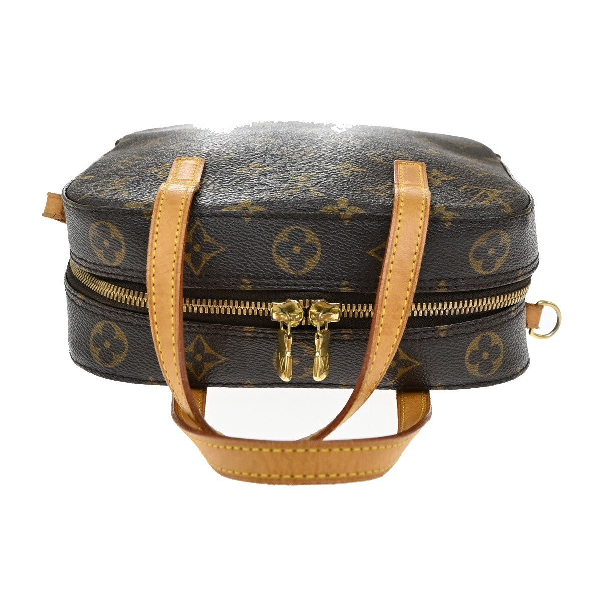 LOUIS VUITTON Spontini Hand Bag Monogram Leather Brown M47500 87FC164