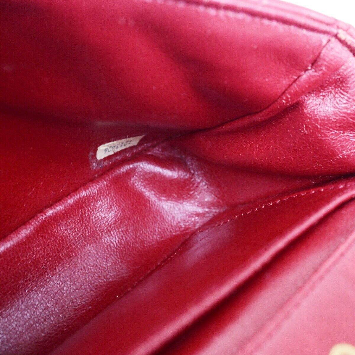 CHANEL CC Mini Matelasse Chain Shoulder Bag Leather Red GHW Vintage 696RK682