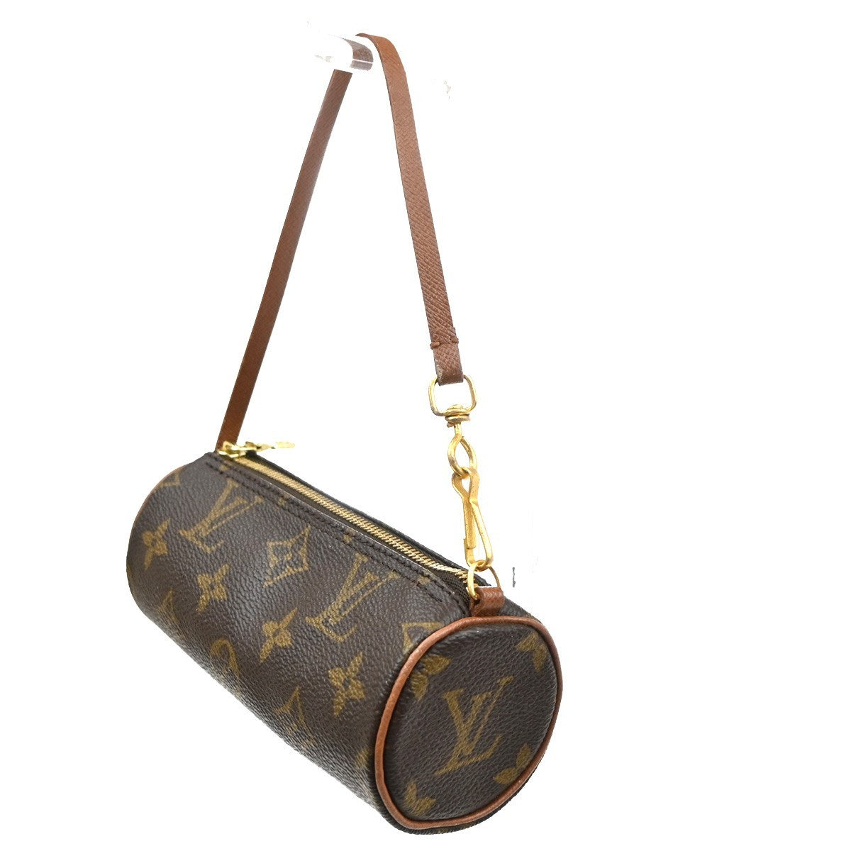 LOUIS VUITTON Mini Papillon Pouch Hand Bag Monogram Brown France 62SA088