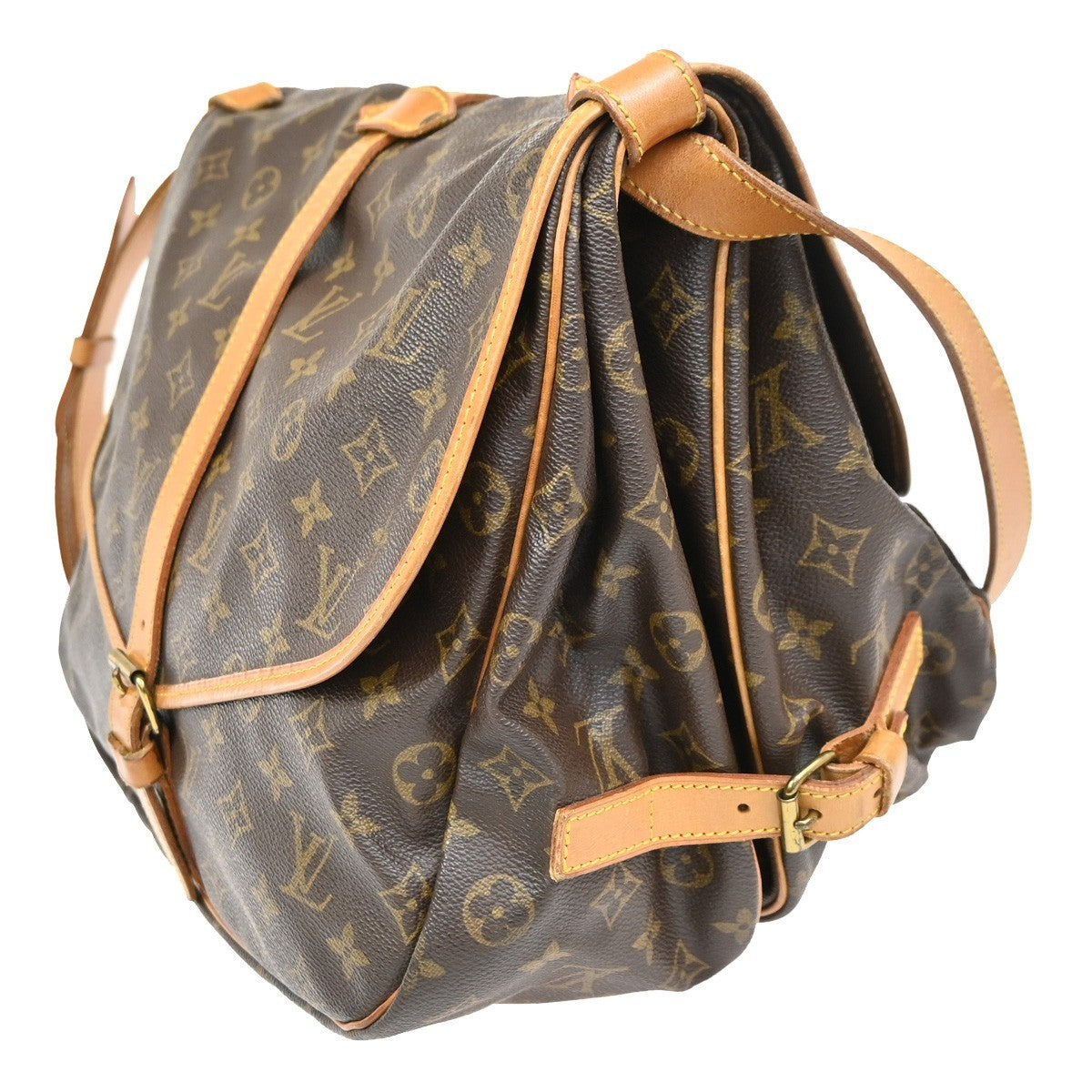 LOUIS VUITTON Saumur 35 Shoulder Bag Monogram Leather BN France M42254 78KC667
