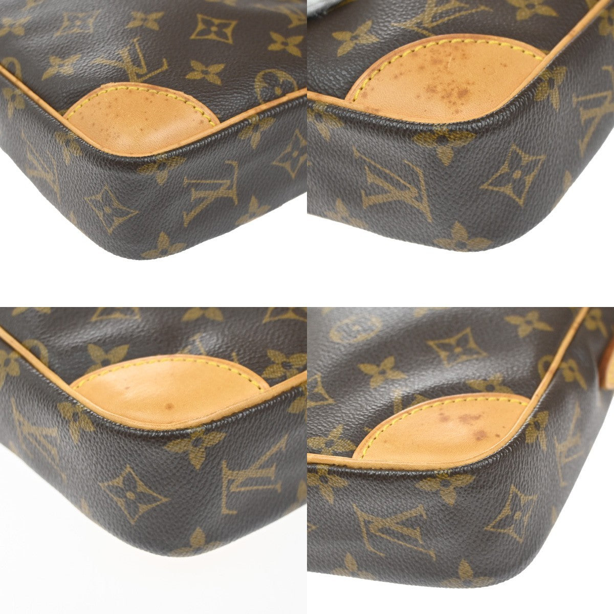 LOUIS VUITTON Danube Shoulder Bag Monogram Leather Brown France M45266 84KC774