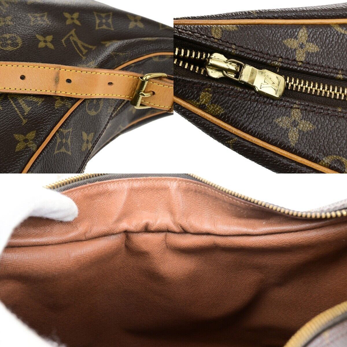 LOUIS VUITTON Boulogne 35 Shoulder Bag Monogram Leather Brown M51260 76YG593