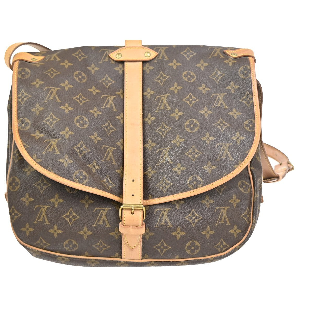 LOUIS VUITTON Saumur 35 Shoulder Bag Monogram Leather BN France M42254 77TA599