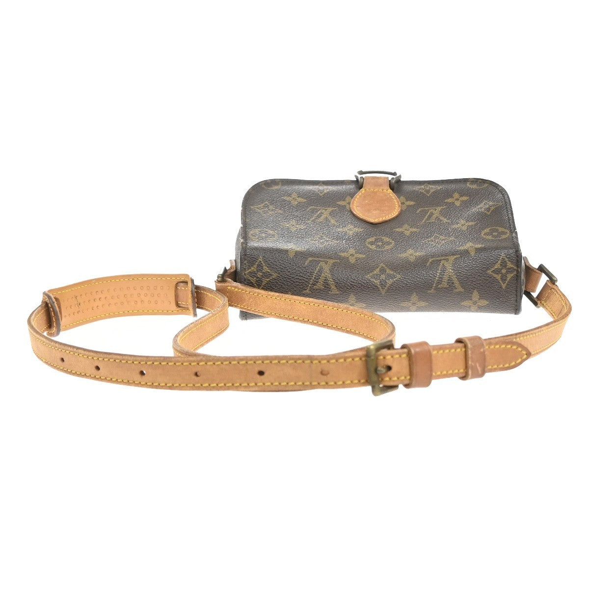 LOUIS VUITTON Saint Cloud MM Shoulder Bag Monogram Leather Brown M51243 39MA506