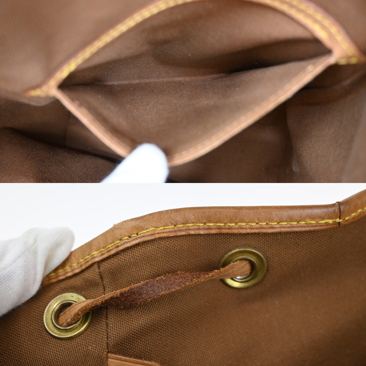 LOUIS VUITTON Montsouris MM Backpack Bag Monogram Leather Brown M51136 97EE233